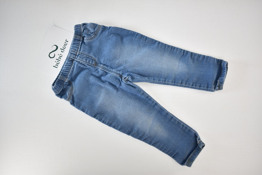 Jeggings en denim délavé clair avec poches arrière