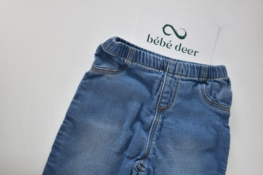 Jeggings en denim délavé clair avec poches arrière