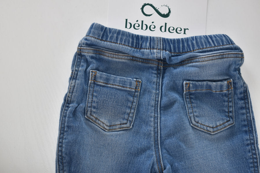 Jeggings en denim délavé clair avec poches arrière