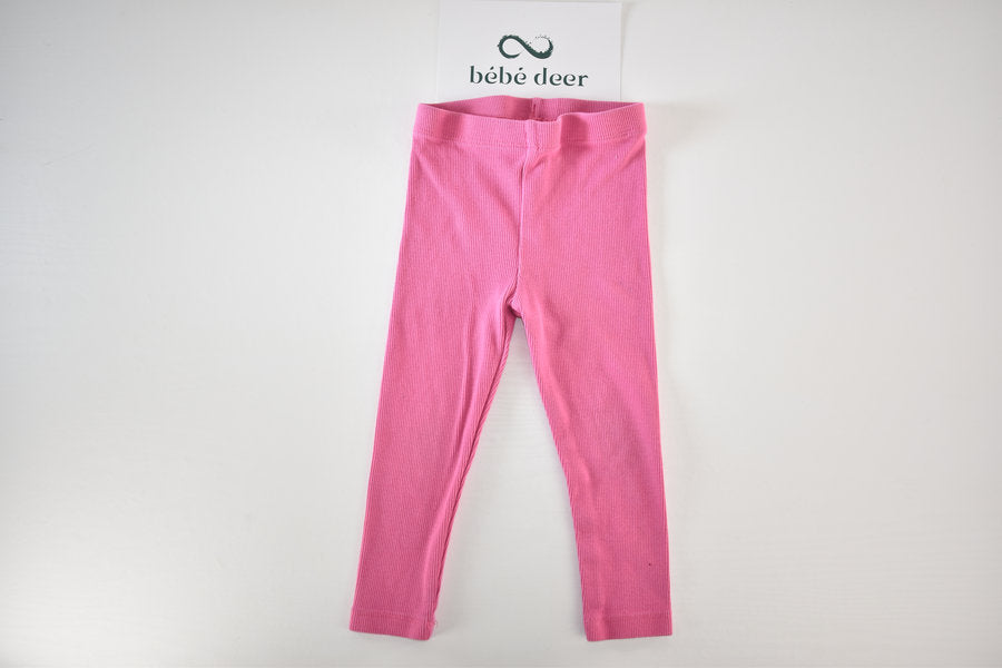 Pink Ribbed Leggings