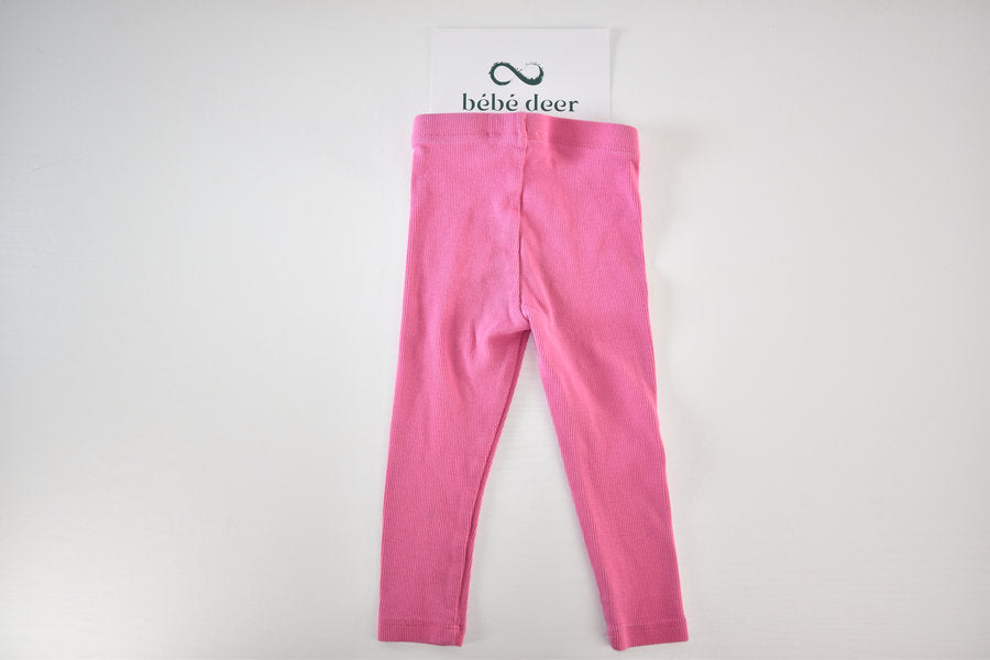 Pink Ribbed Leggings