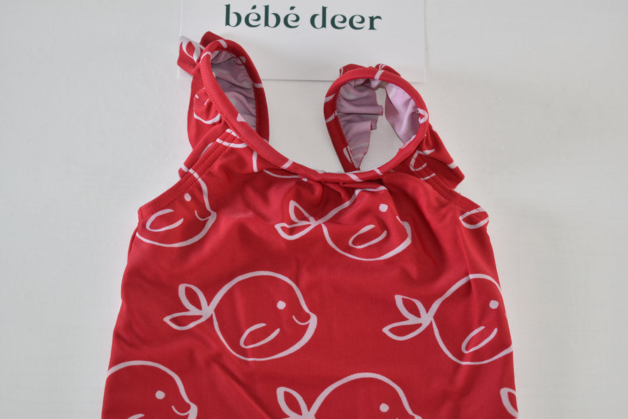 Maillot de bain imprimé baleine rouge M&S