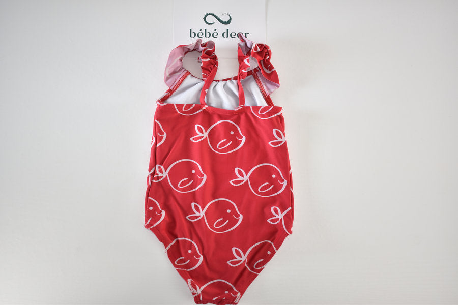 M&S Red Whale Print Swimsuit