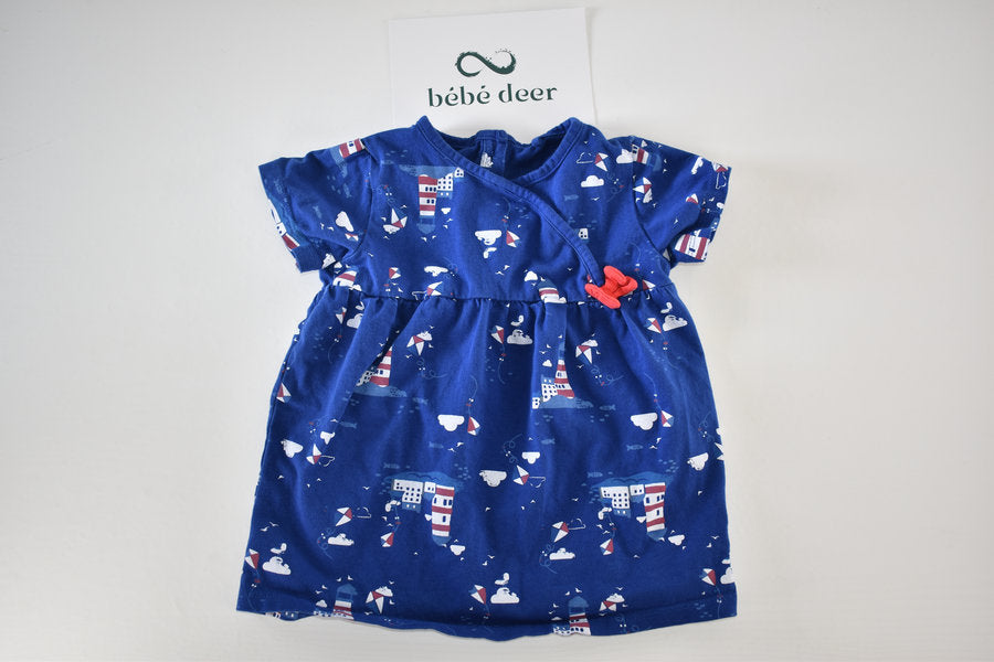 Robe bleue imprimé mer