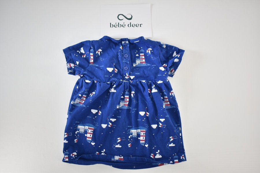 Robe bleue imprimé mer