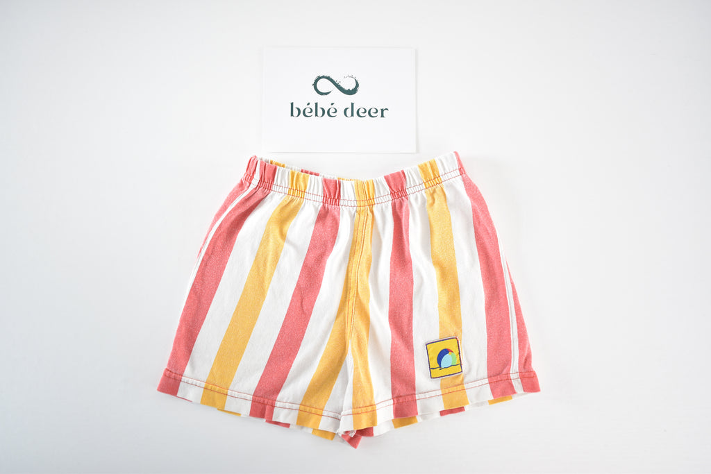 Striped shorts with beach badge