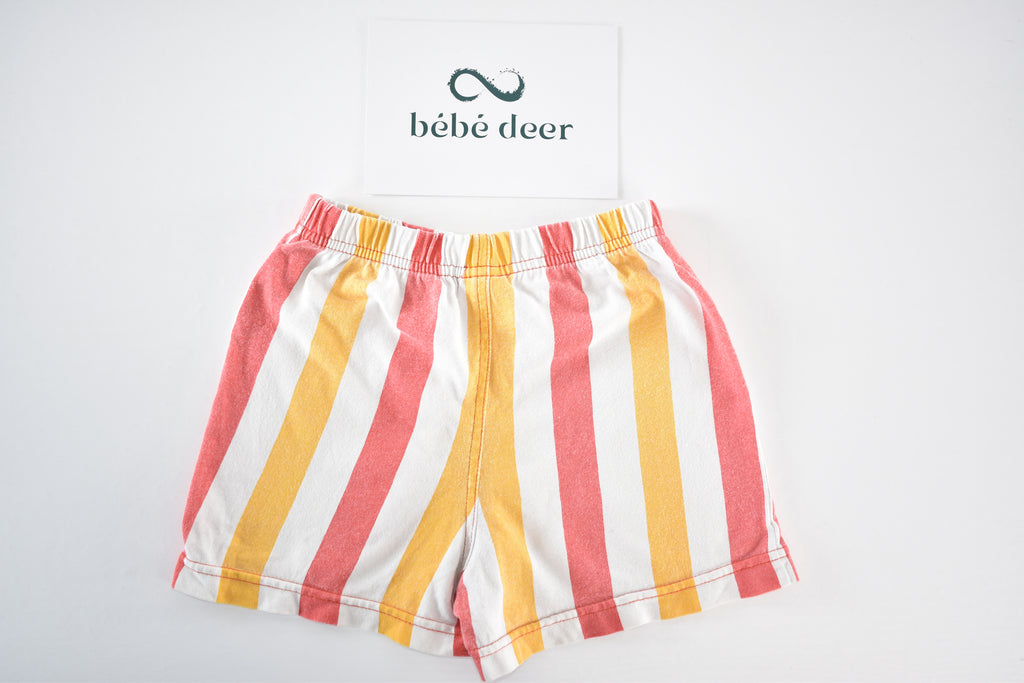 Striped shorts with beach badge