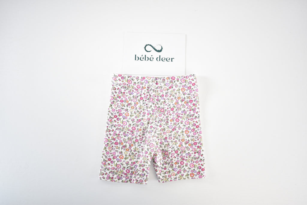 Pink floral cycling shorts