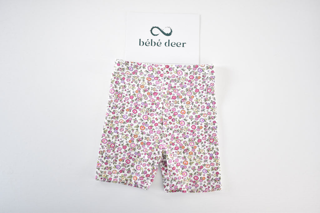 Pink floral cycling shorts