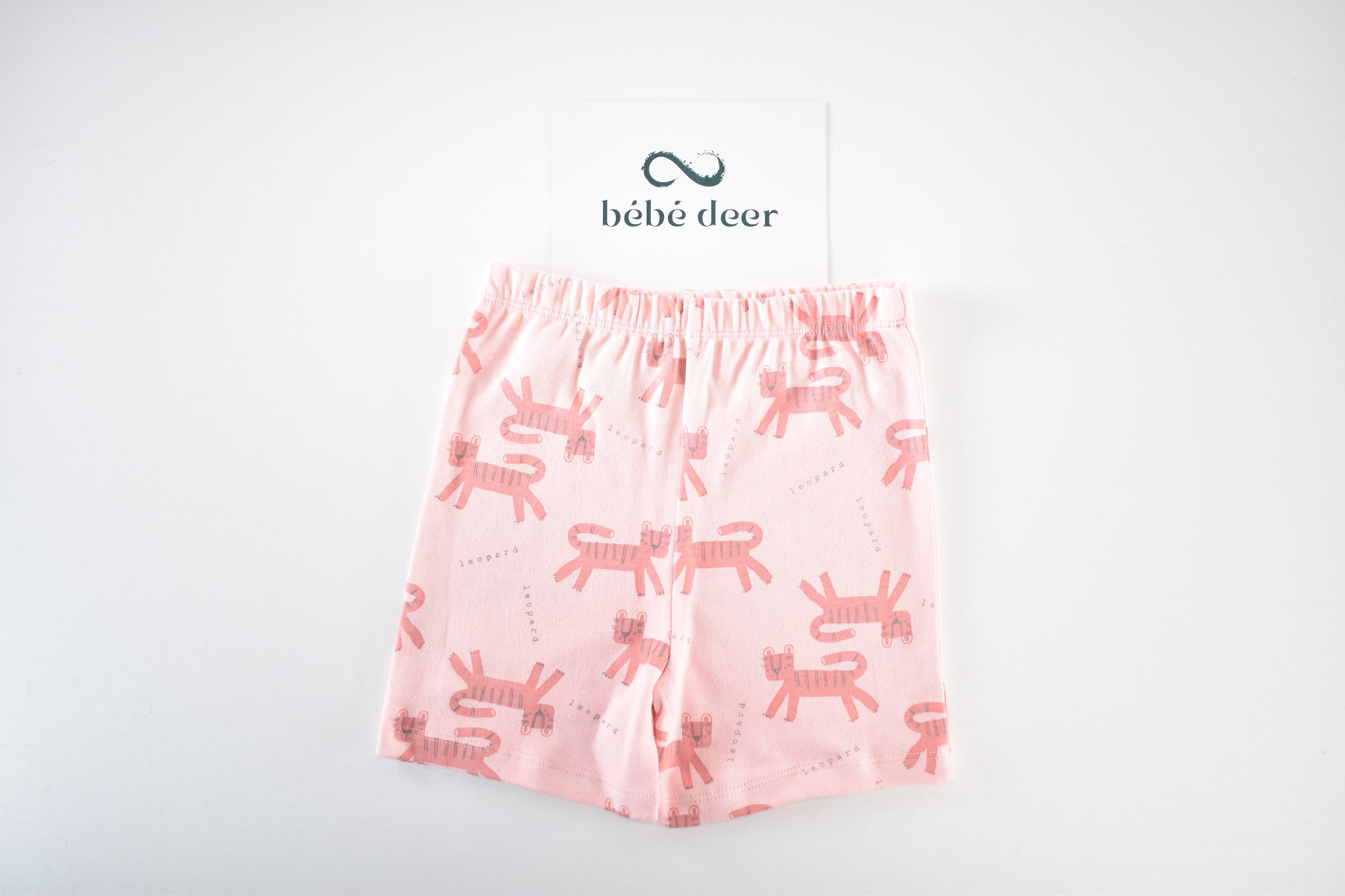 Pink leopard print shorts