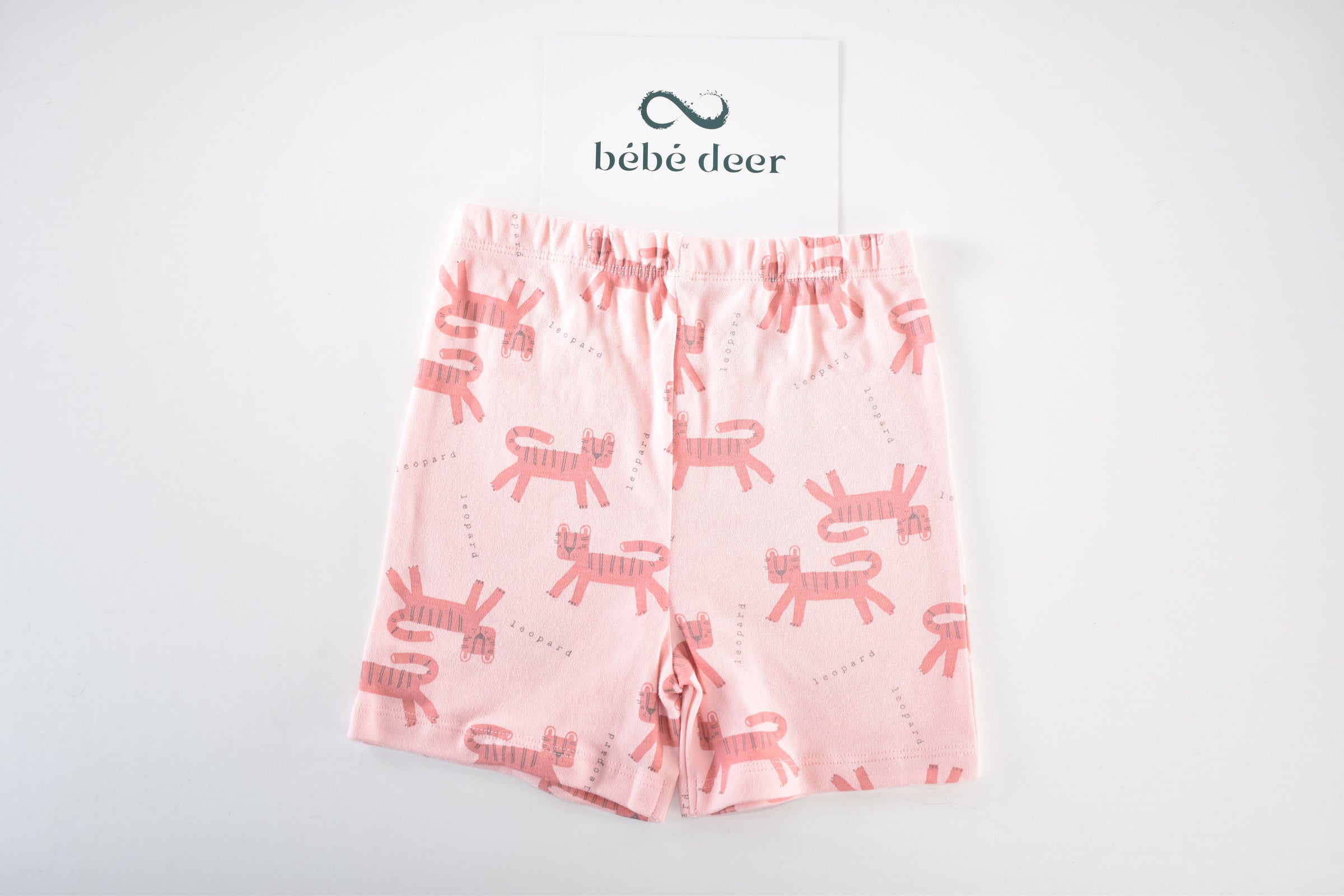 Pink leopard print shorts