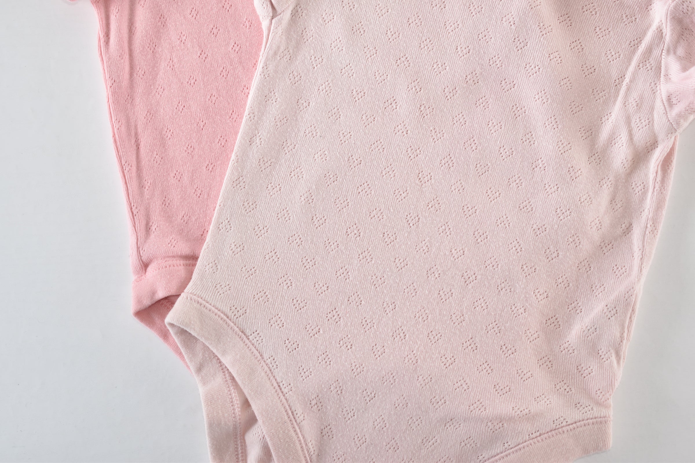 Set of 2 pink pointelle bodies