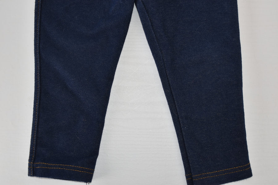 Stretch denim look trousers