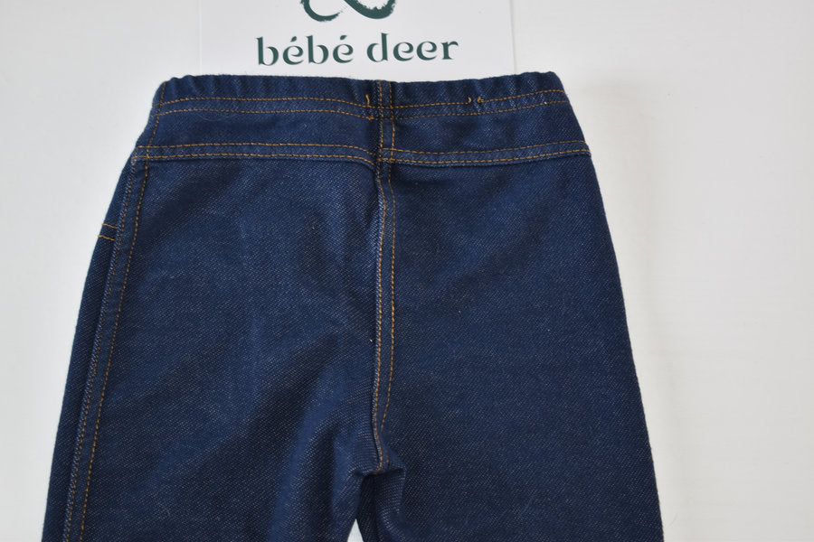 Stretch denim look trousers