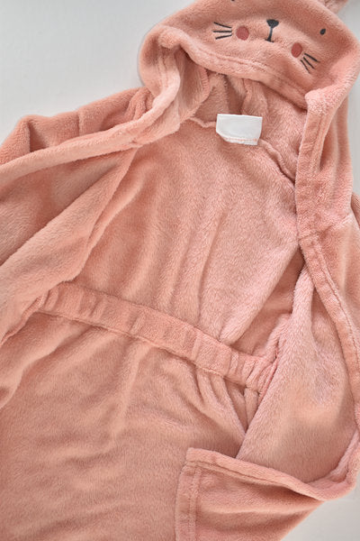 Soft hooded fleece dressing gown with bunny ears