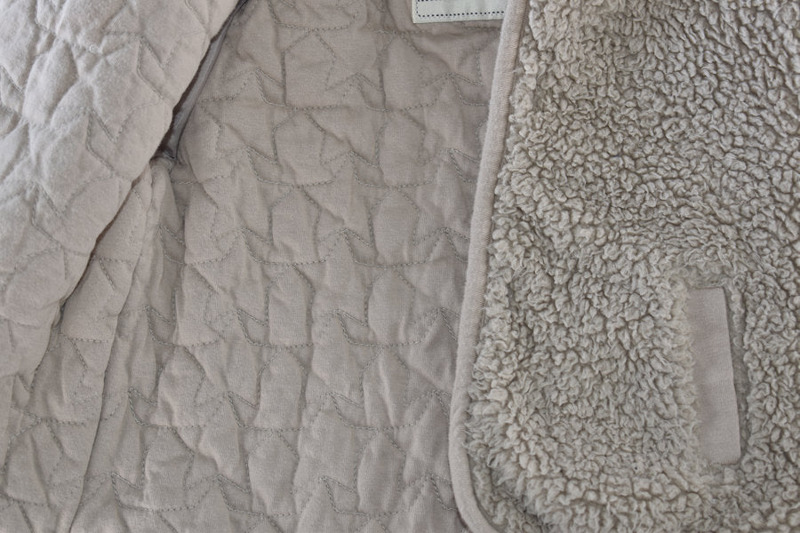 Beige super soft hooded jacket