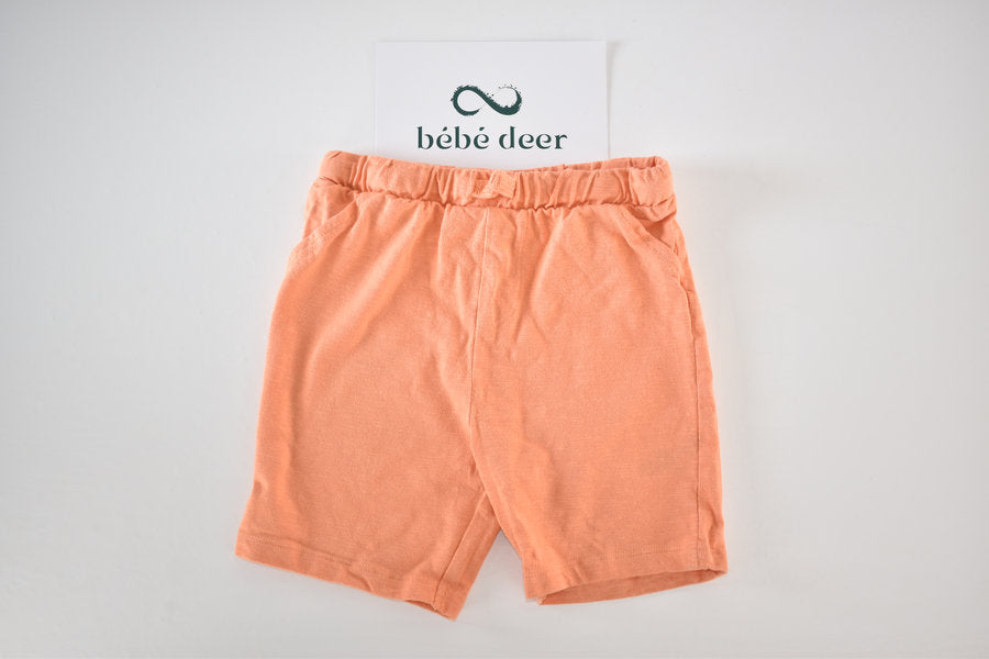 Peach Orange Cotton Shorts