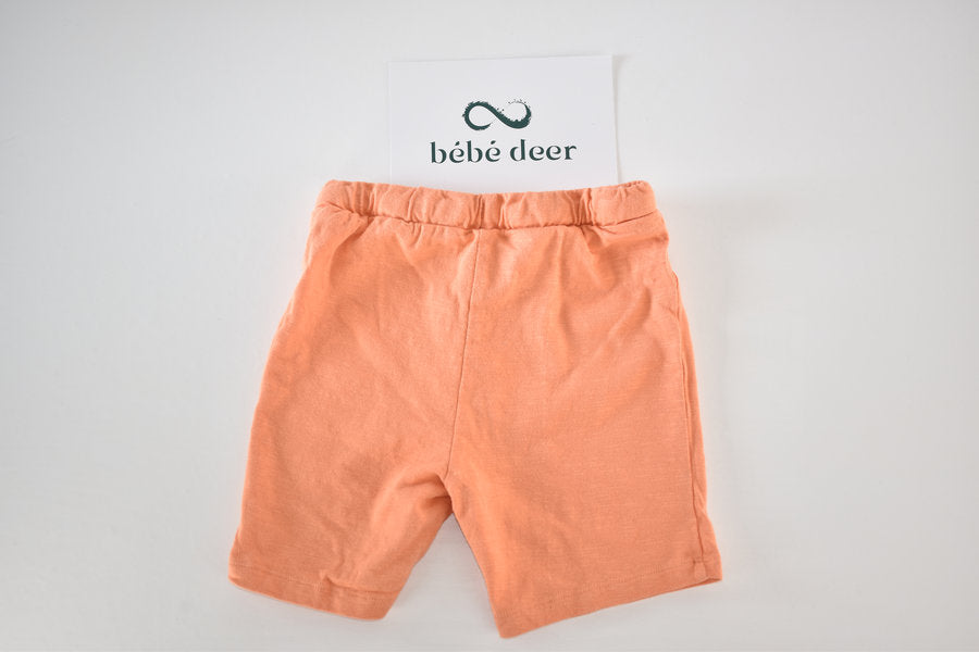 Peach Orange Cotton Shorts