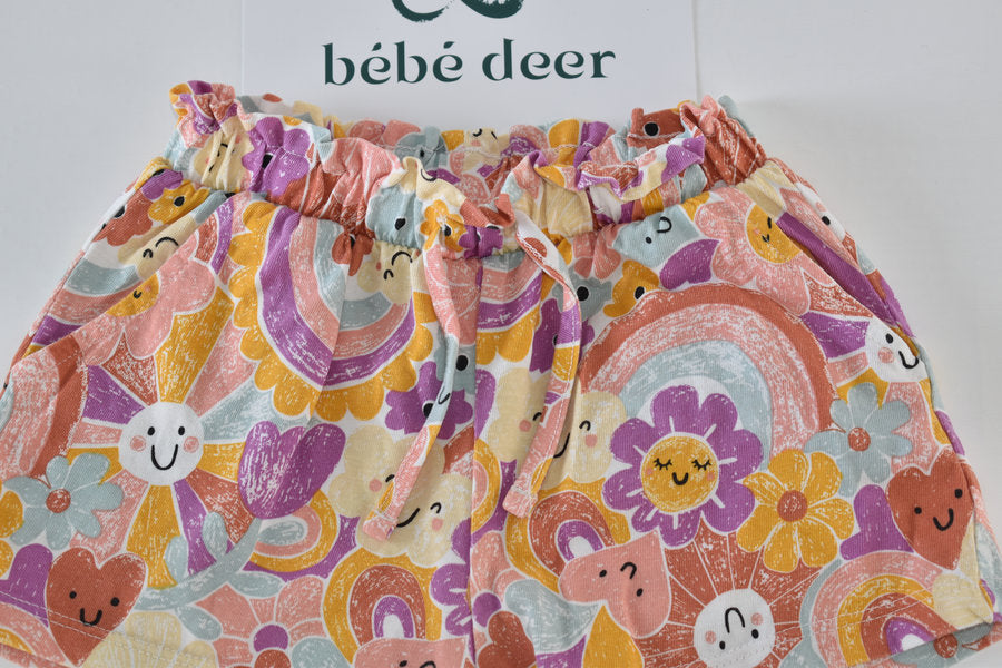 Colourful Floral Print Shorts