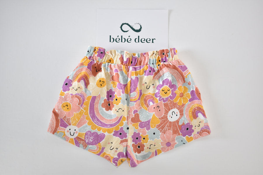 Colourful Floral Print Shorts