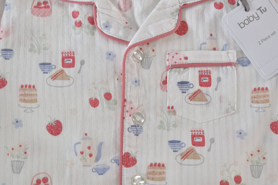 Pyjama top with print, new with tags