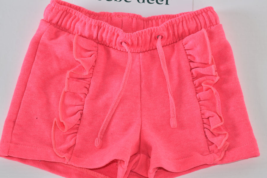 Bright pink frill shorts