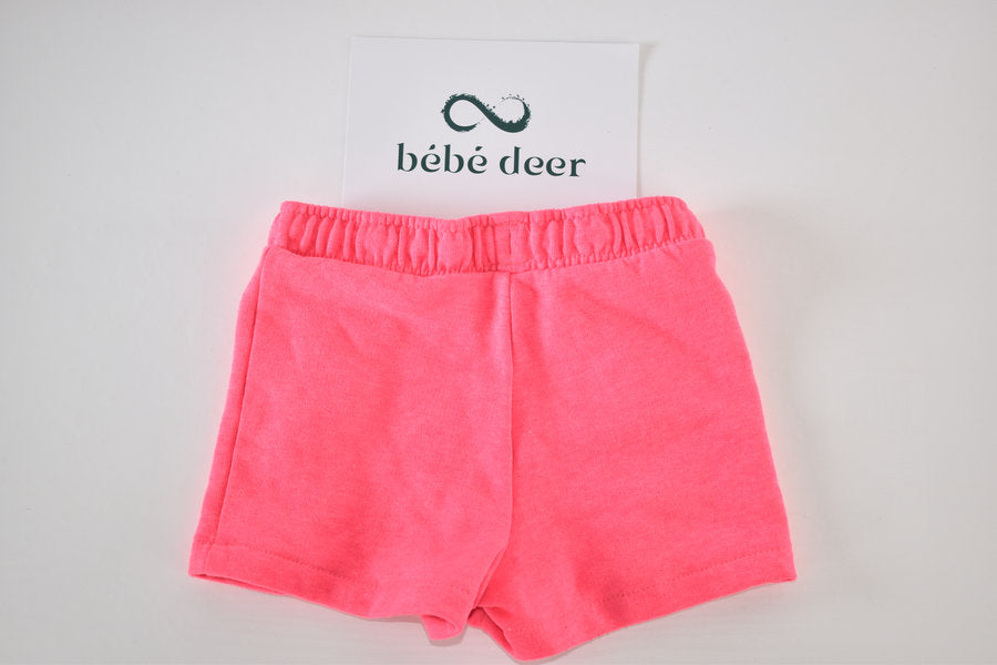 Bright pink frill shorts