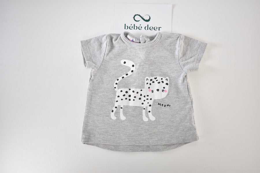 Grey leopard print T-Shirt