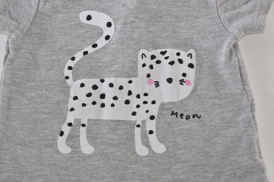 Grey leopard print T-Shirt