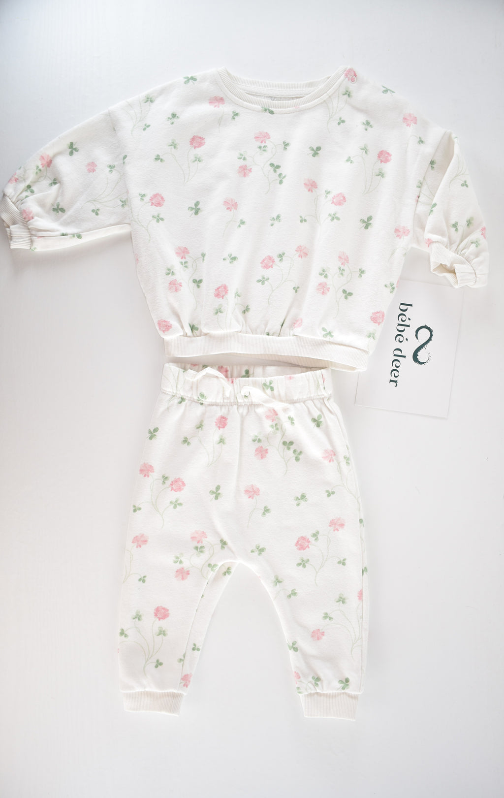 Floral sweatshirt & trousers set