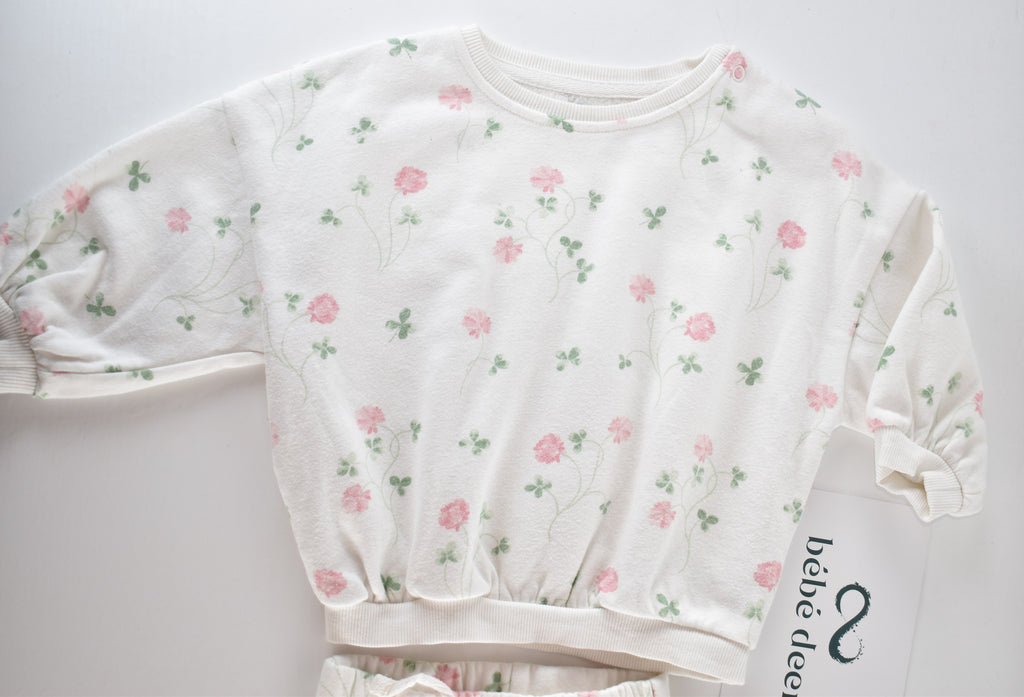 Floral sweatshirt & trousers set