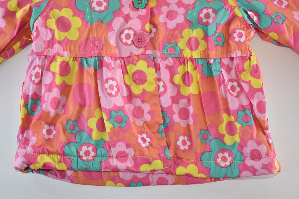 Floral fleece-lined jacket
