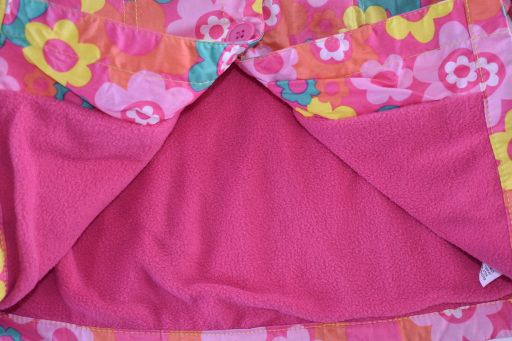 Floral fleece-lined jacket