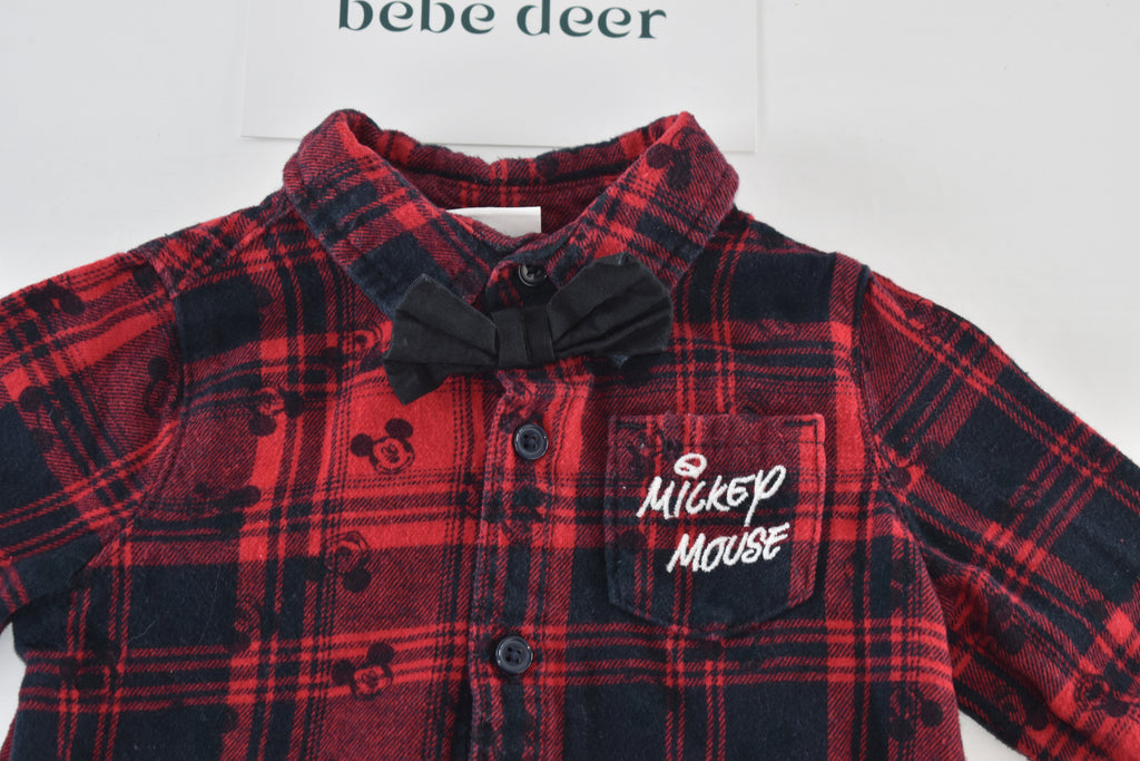 Mickey Mouse check shirt with bow tie