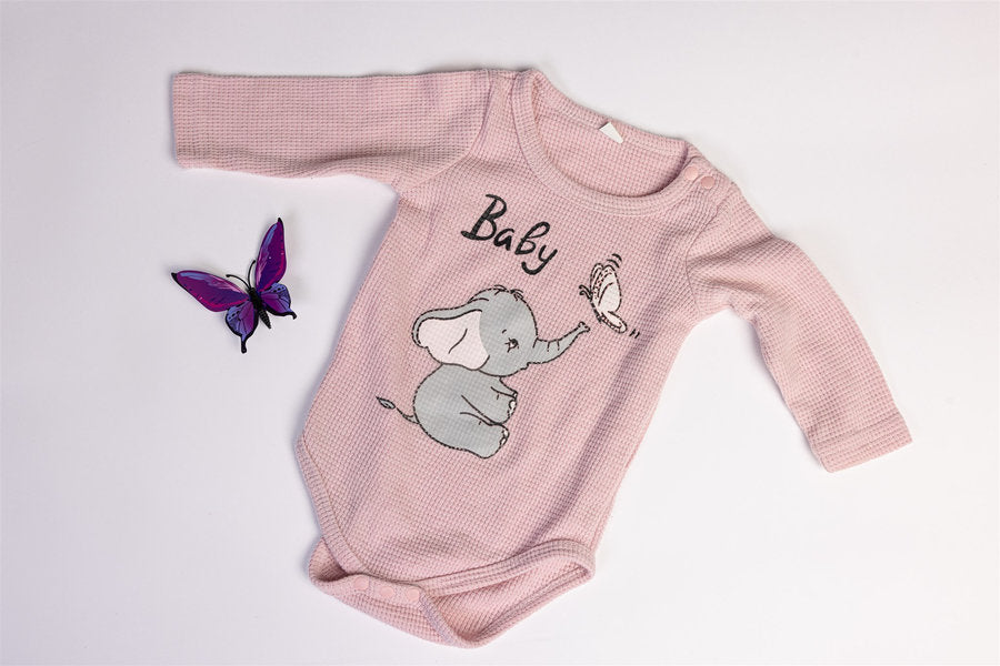 Bodysuit and dress elephant and butterfly