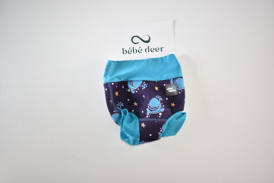 Swimsuit with whale print