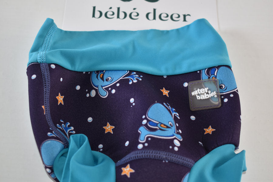 Swimsuit with whale print