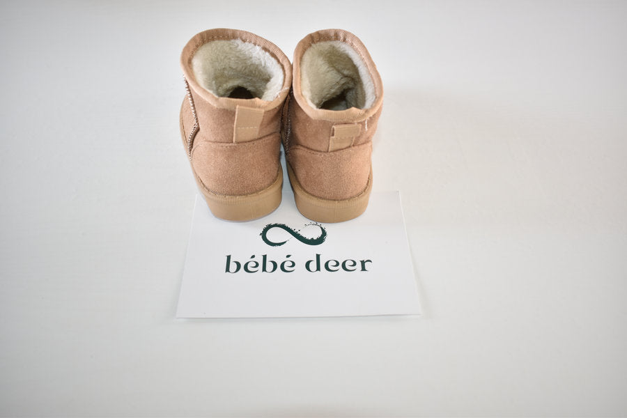 Glitter ankle boots with warm lining