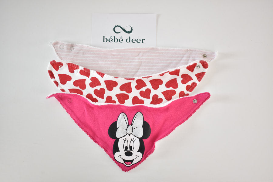 Set of 3 baby bandana bibs