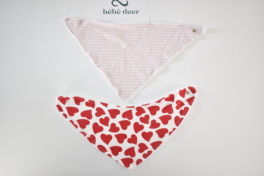 Set of 3 baby bandana bibs