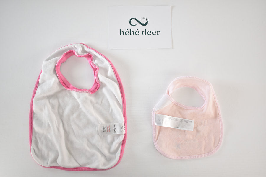 Set of 8 baby girl bibs