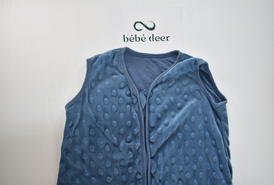 Blue textured sleeping bag 6/12 months