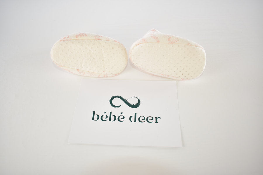 Floral soft baby booties 3/6 months
