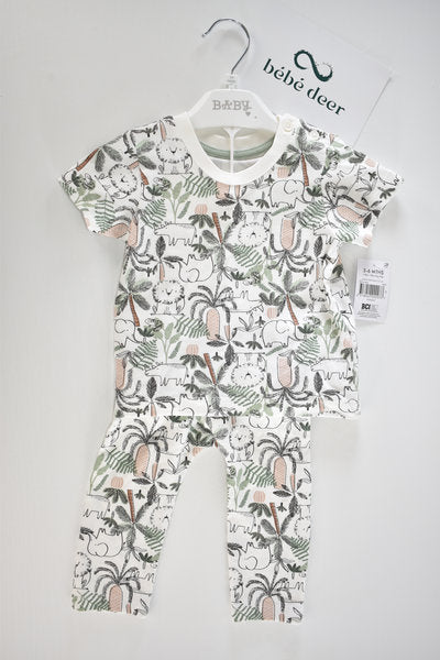 Jungle print outfit set - new with tags