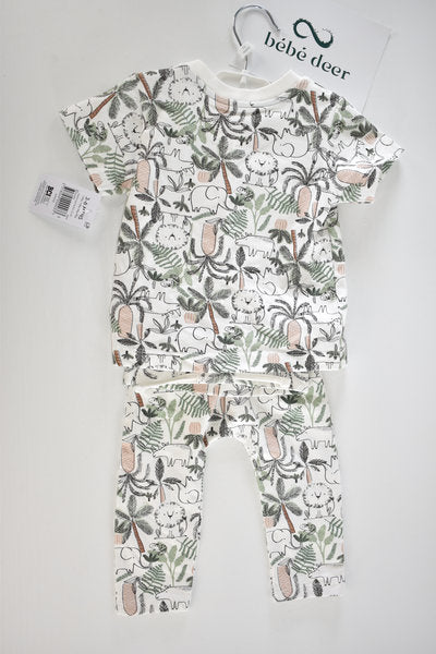 Jungle print outfit set - new with tags