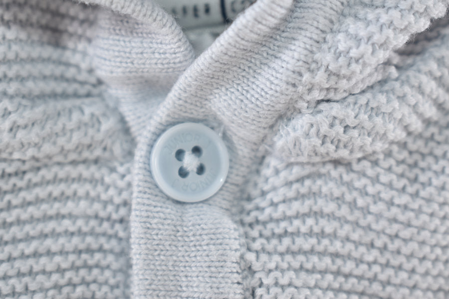 Knitted hooded cardigan with bear ears