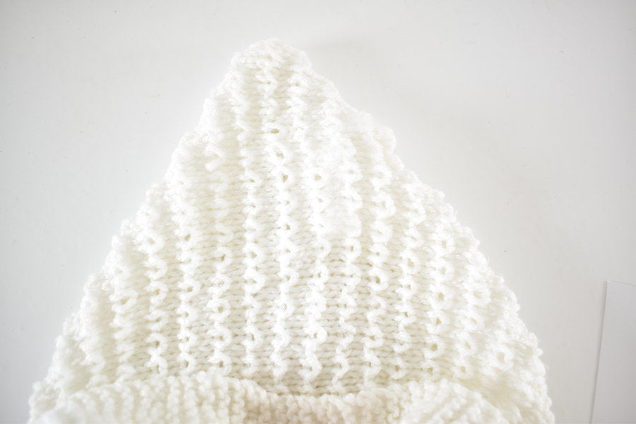 Handmade hooded knitted cardigan