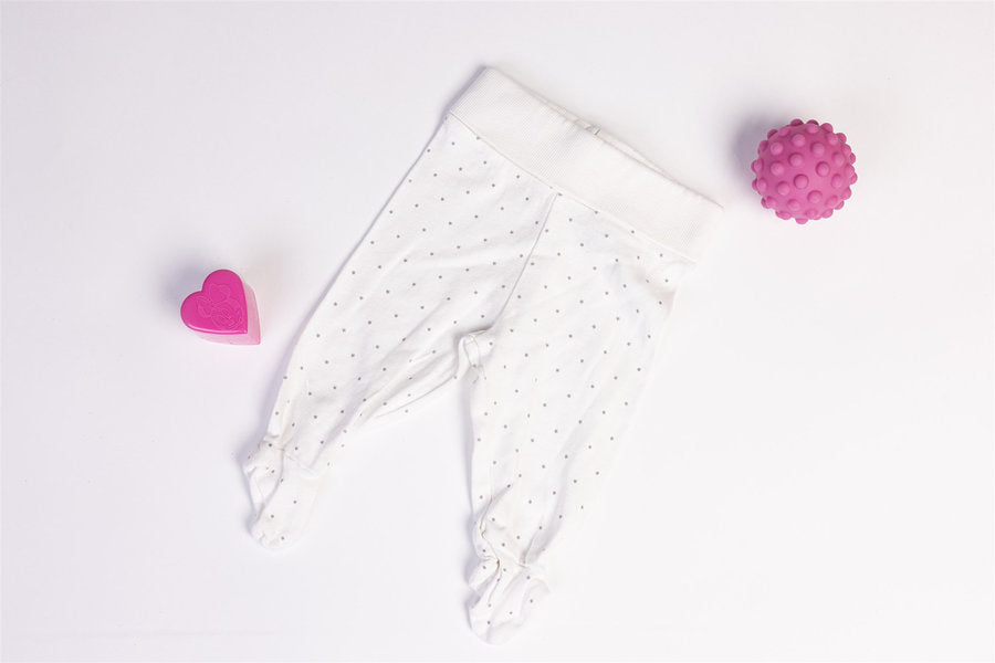 White footed trousers with grey stars