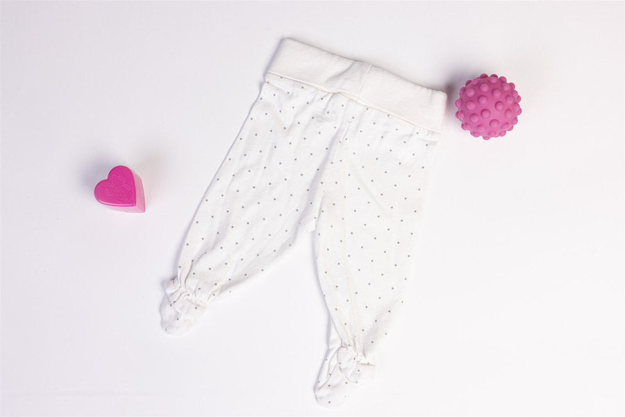 White footed trousers with grey stars