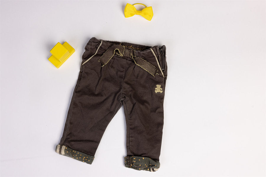 Tousers golden small teddy bear